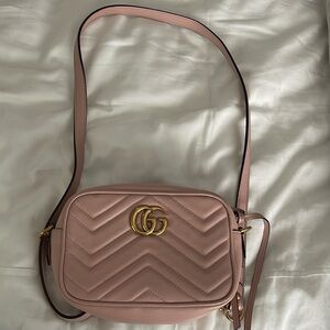 Great condition Gucci Marmont small bag in baby pink. Only used a few times.